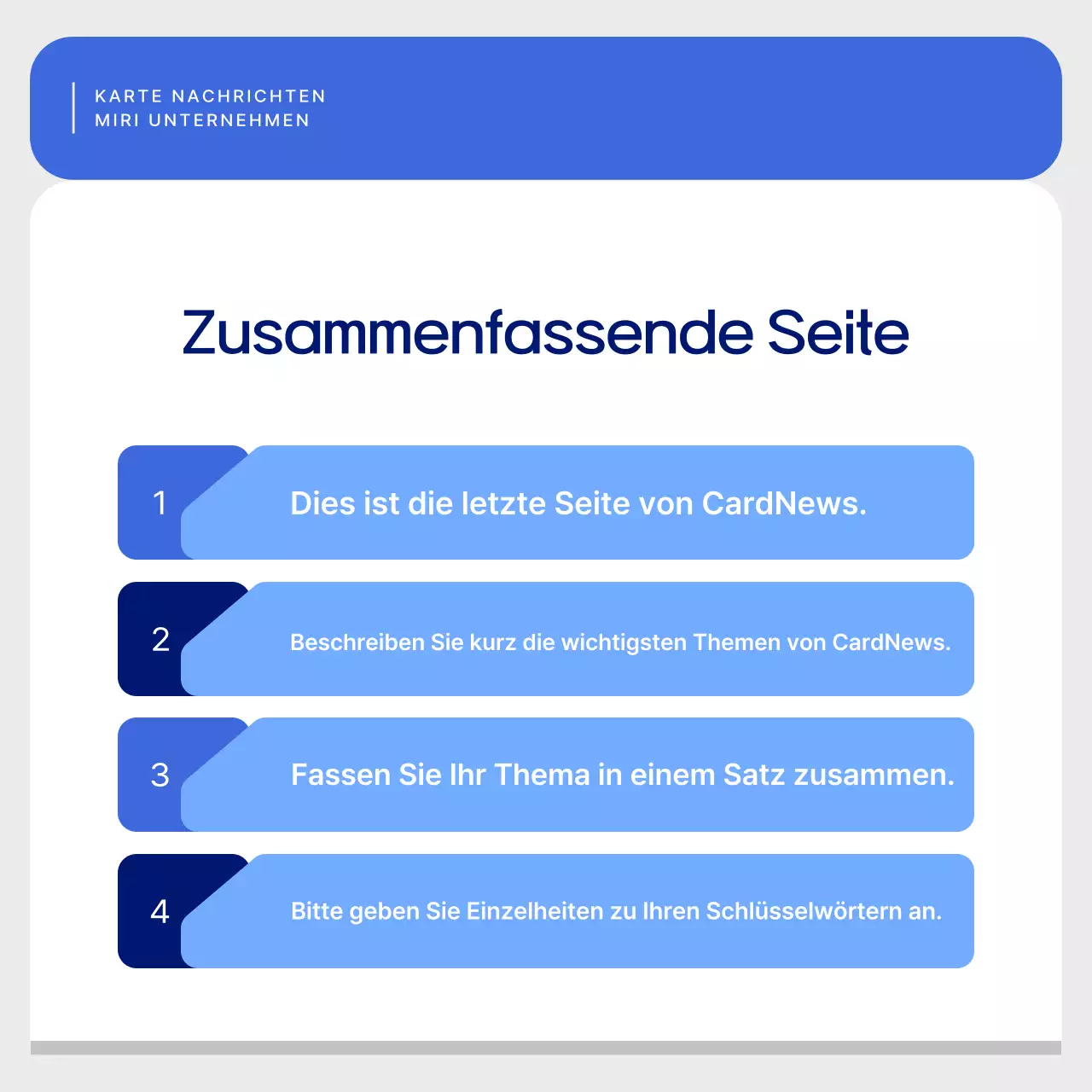 Einfache Geschäftspost in Blau