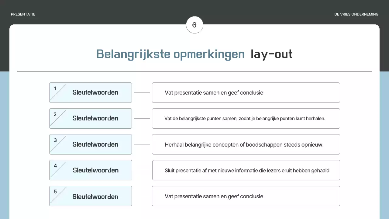 Een eenvoudig ondernemingsplan in grijs en lichtblauw