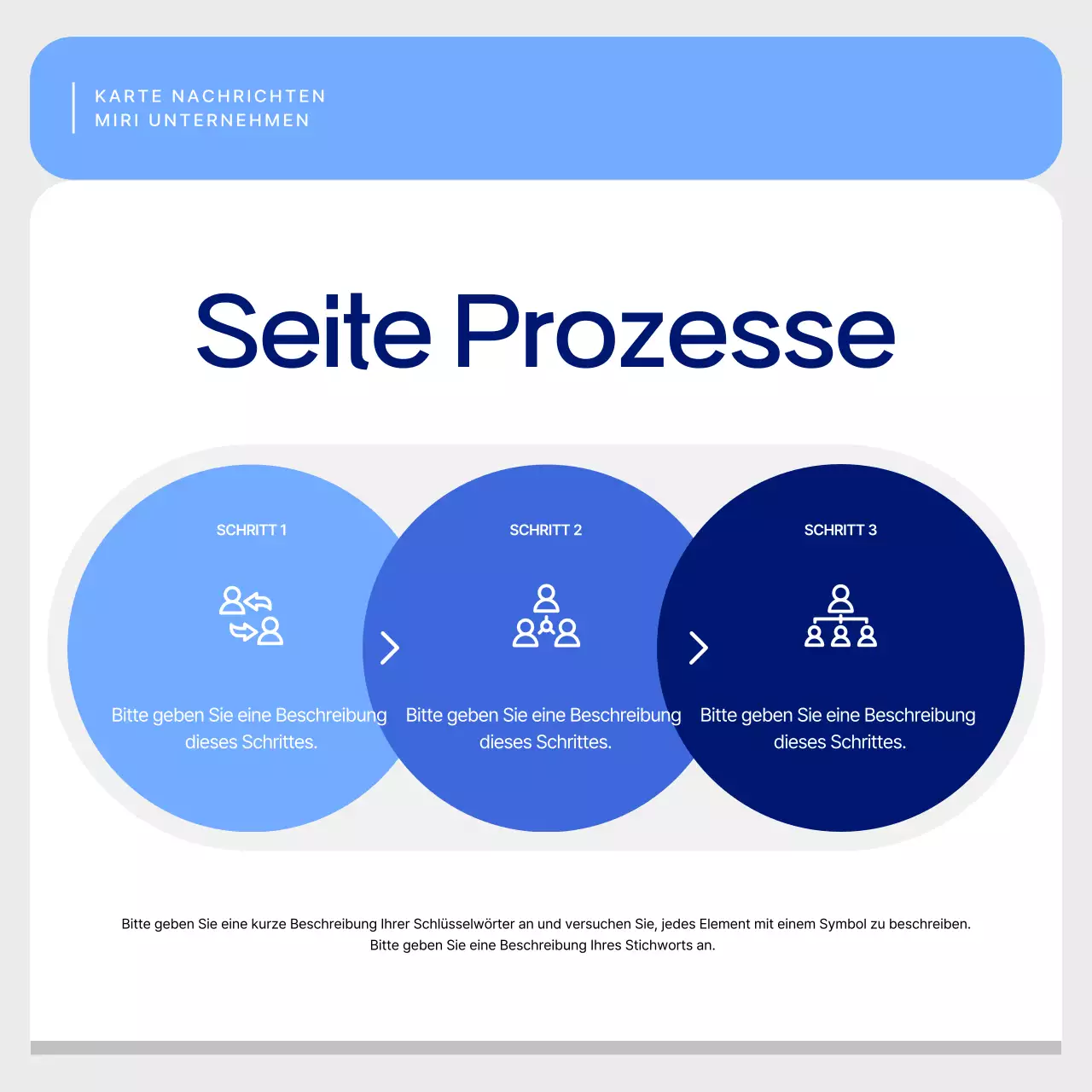 Einfache Geschäftspost in Blau