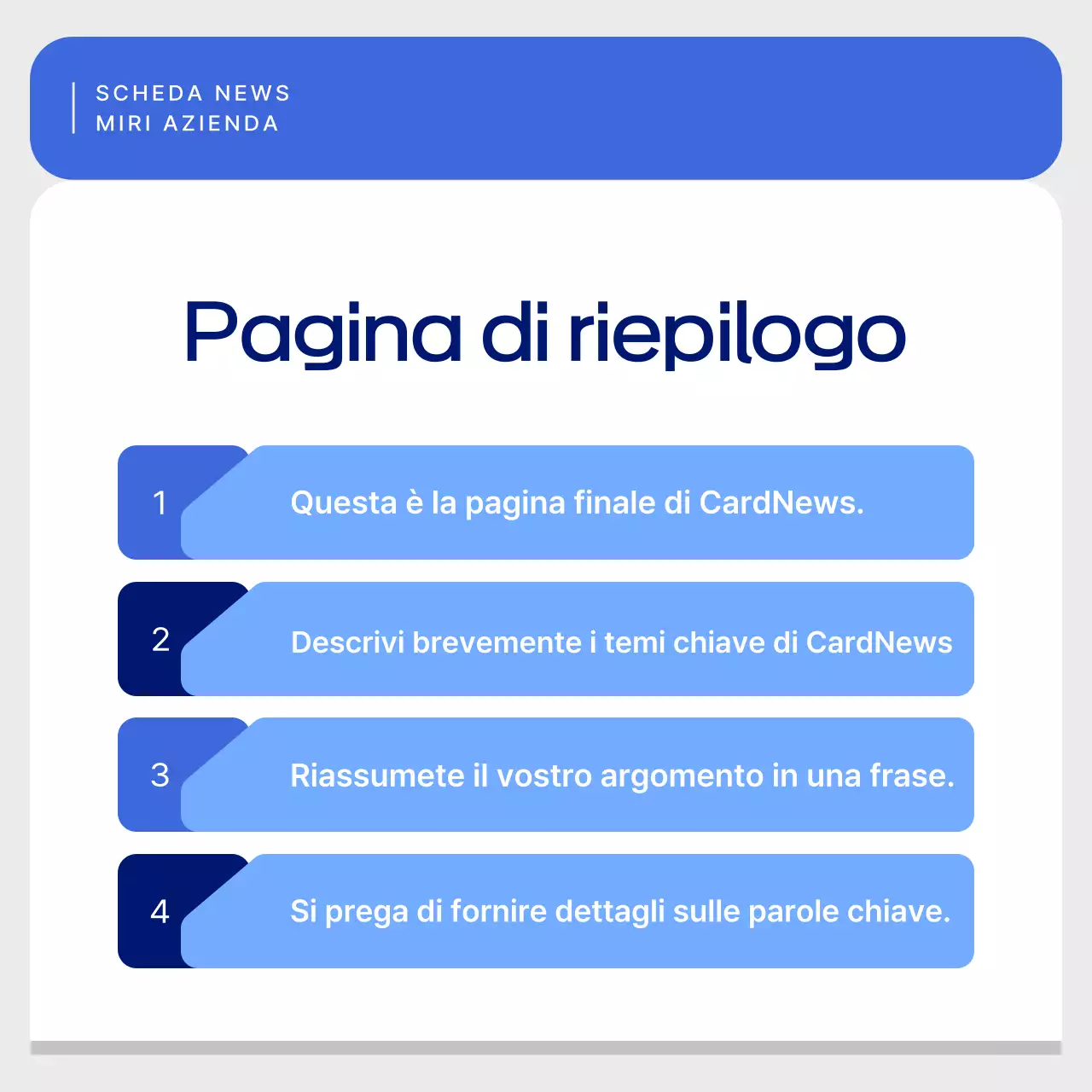 Messaggi aziendali semplici in blu