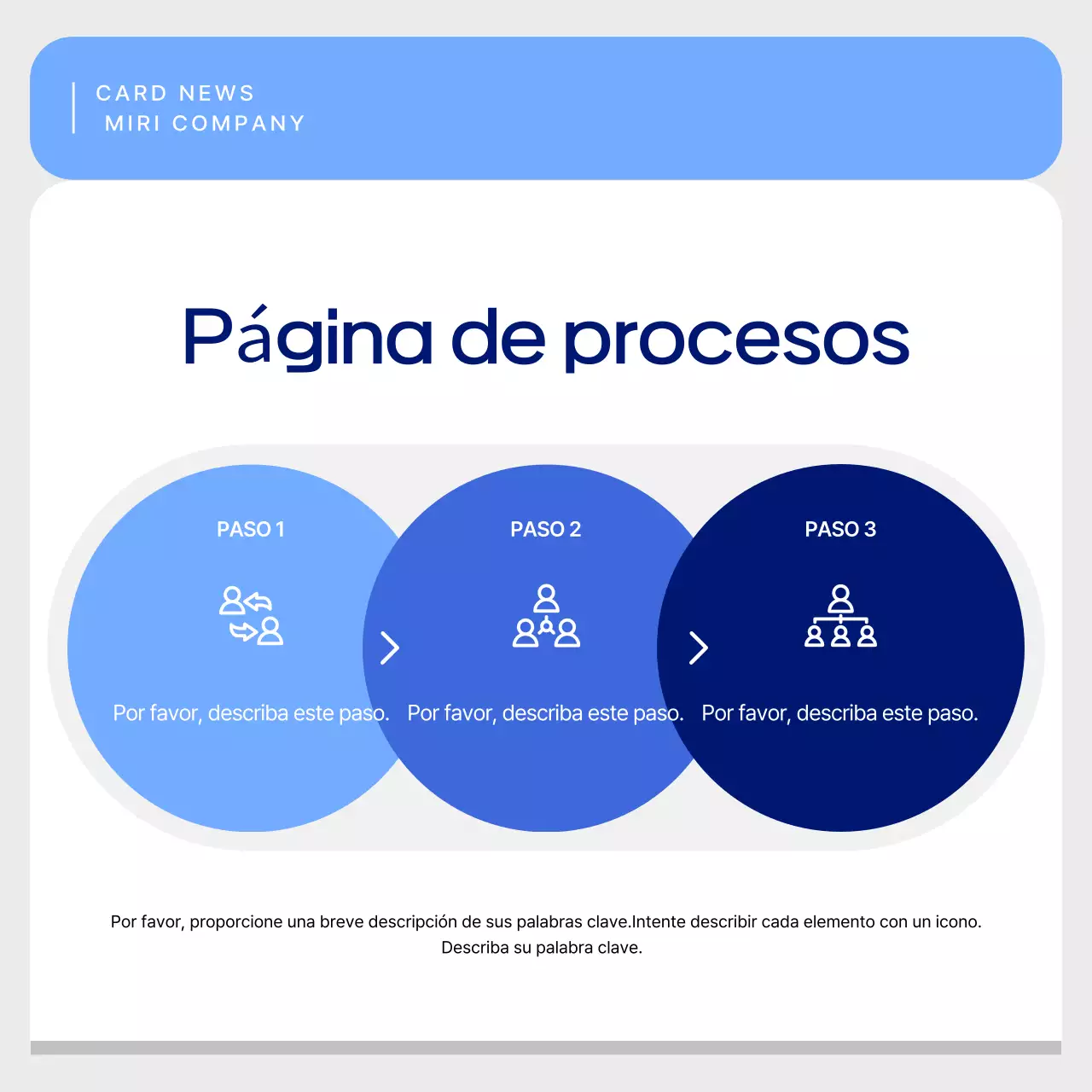 Puestos de trabajo sencillos en azul