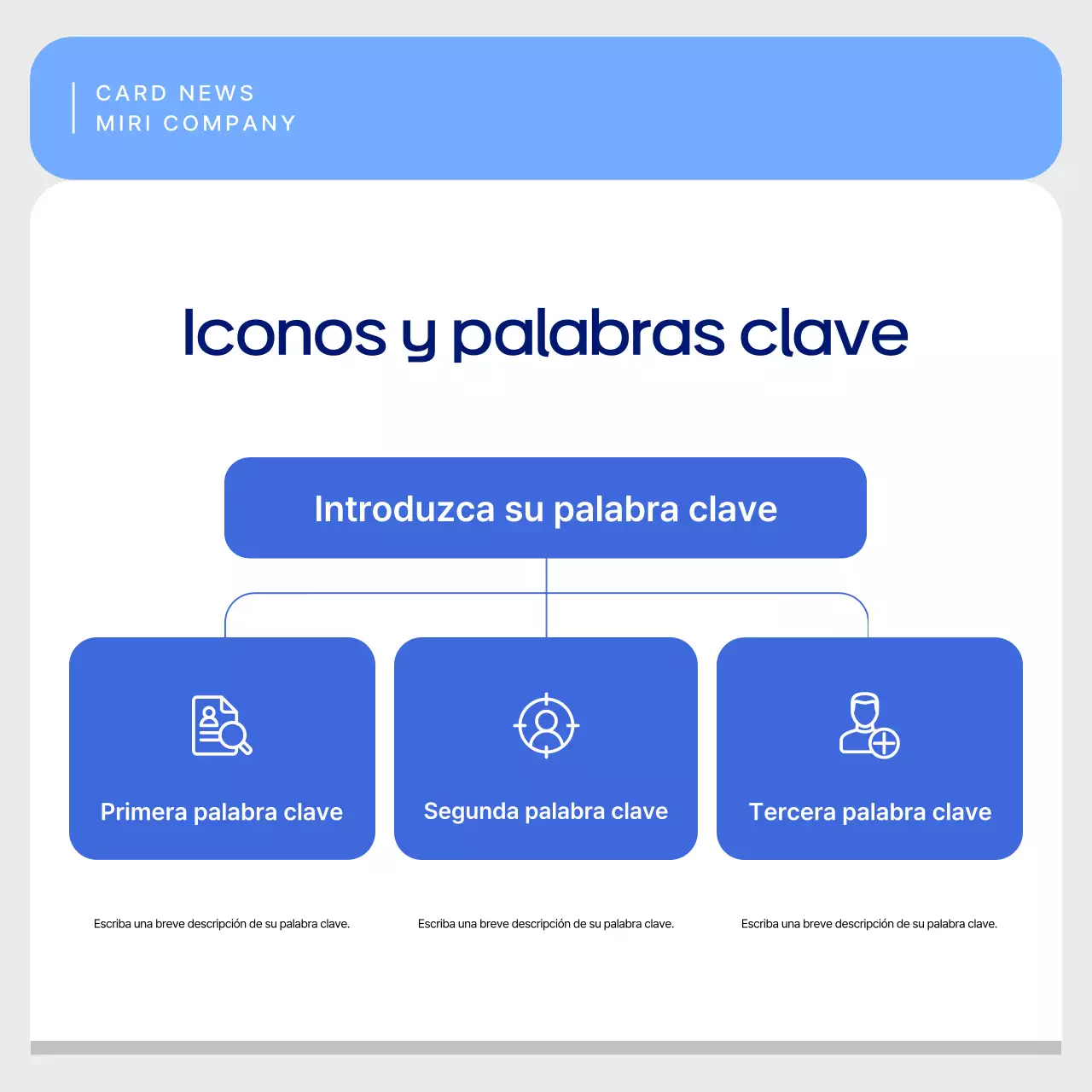 Puestos de trabajo sencillos en azul