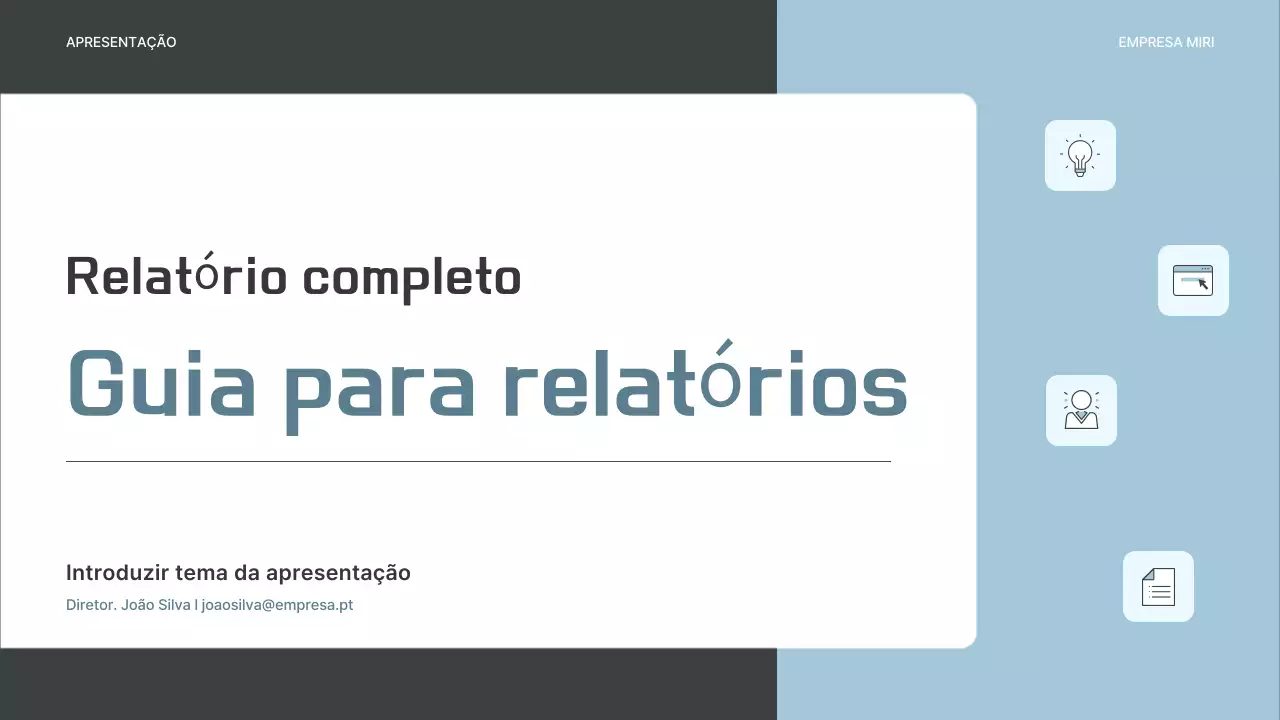 Um plano de negócios simples em cinzento e azul claro