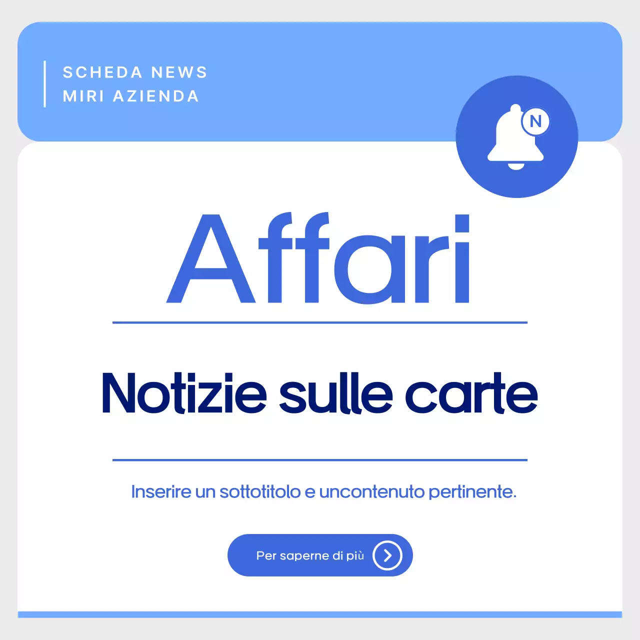 Messaggi aziendali semplici in blu