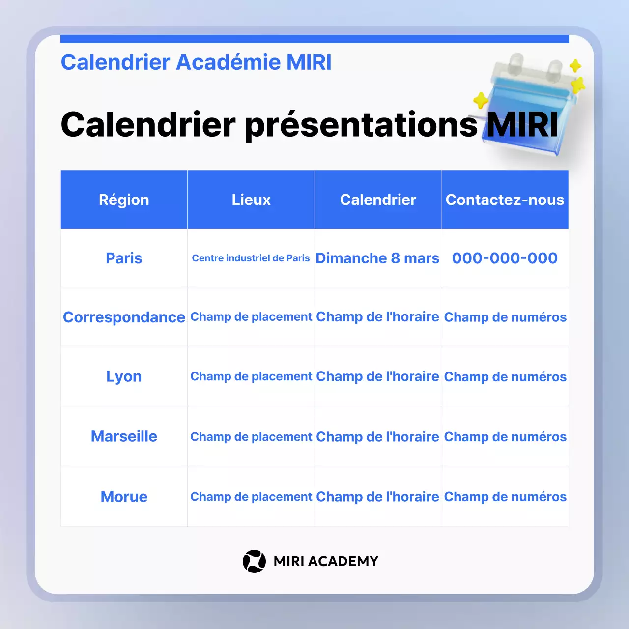 Promouvoir des présentations d'entreprise modernes en bleu clair