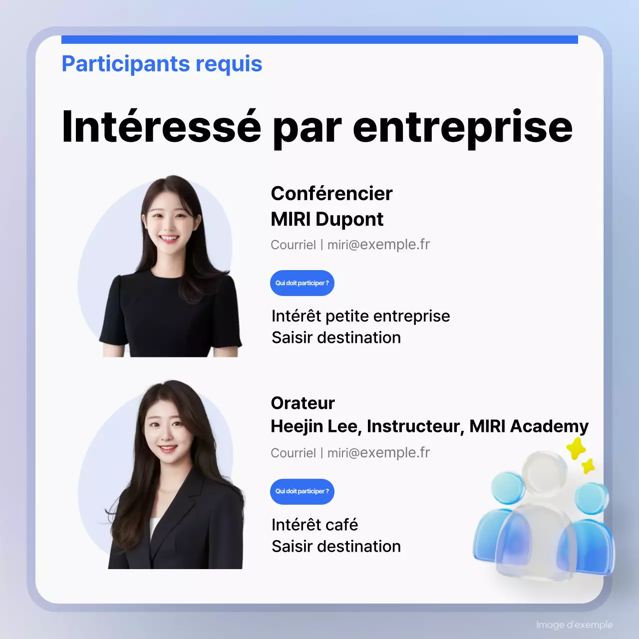 Promouvoir des présentations d'entreprise modernes en bleu clair