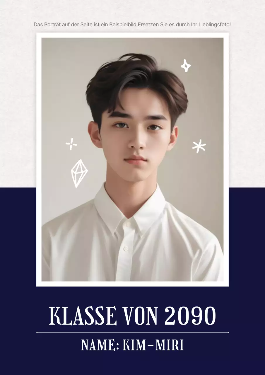 Fördern Sie weiße einfache Abschlussfotos