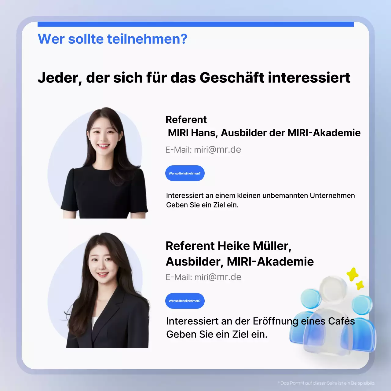 Förderung von hellblauen modernen Geschäftspräsentationen