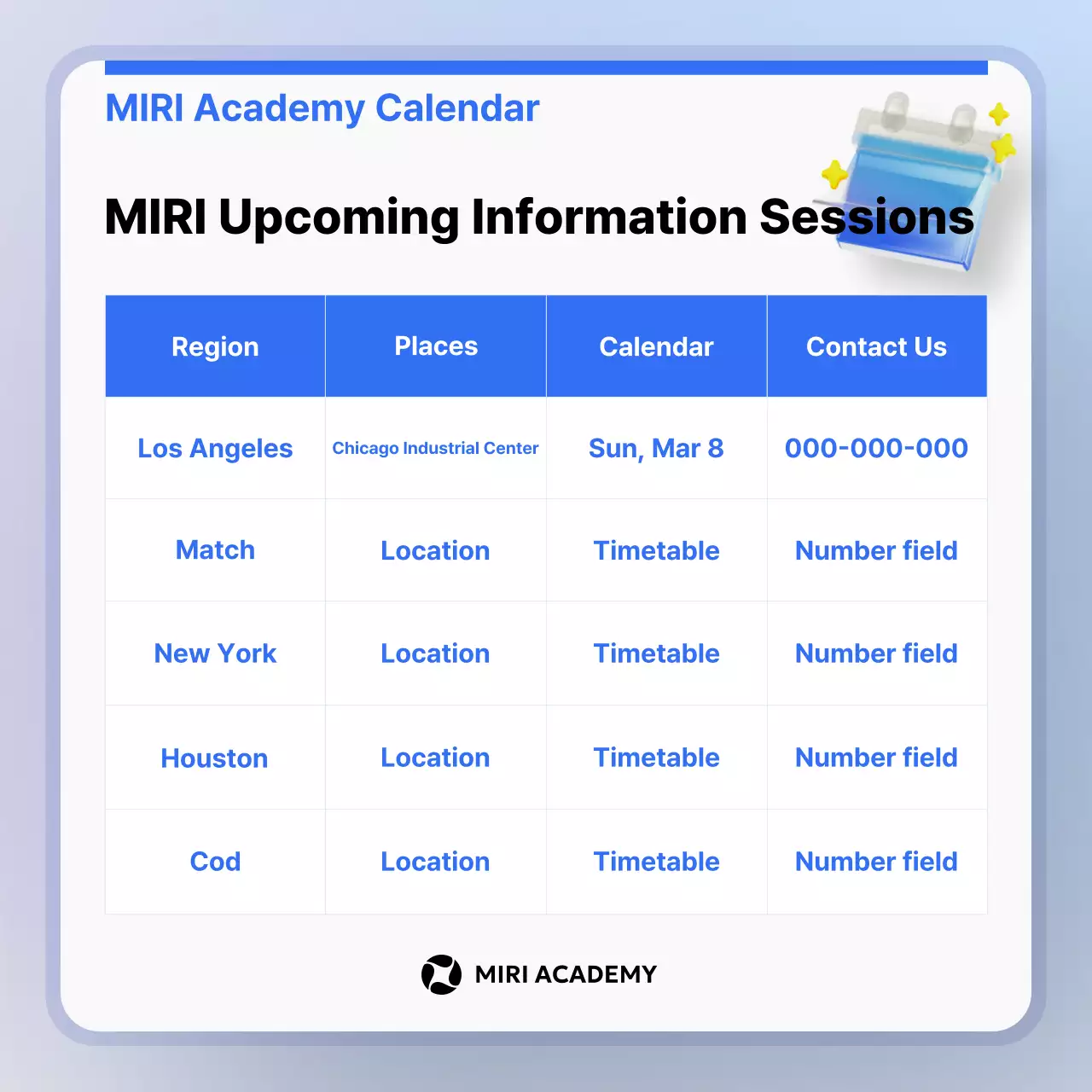 Promover apresentações empresariais modernas em azul claro