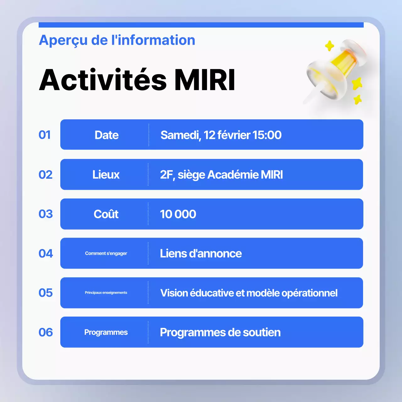Promouvoir des présentations d'entreprise modernes en bleu clair