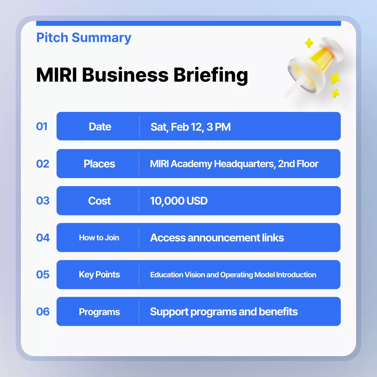 Promover apresentações empresariais modernas em azul claro