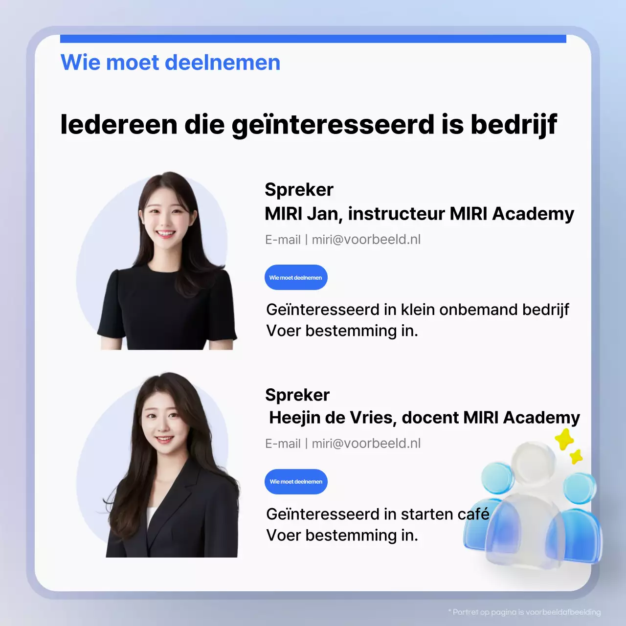 Promoot lichtblauwe moderne bedrijfspresentaties