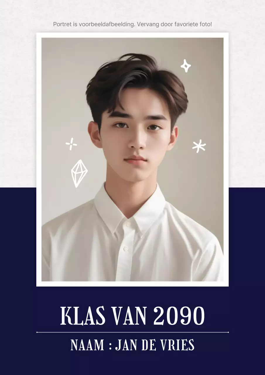 Witte eenvoudige afstudeerfoto's promoten