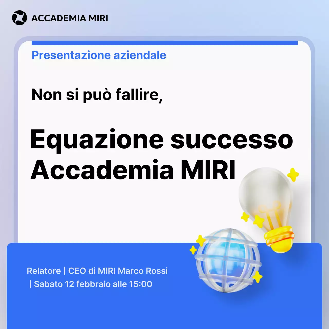 Promuovere presentazioni aziendali moderne di colore blu chiaro