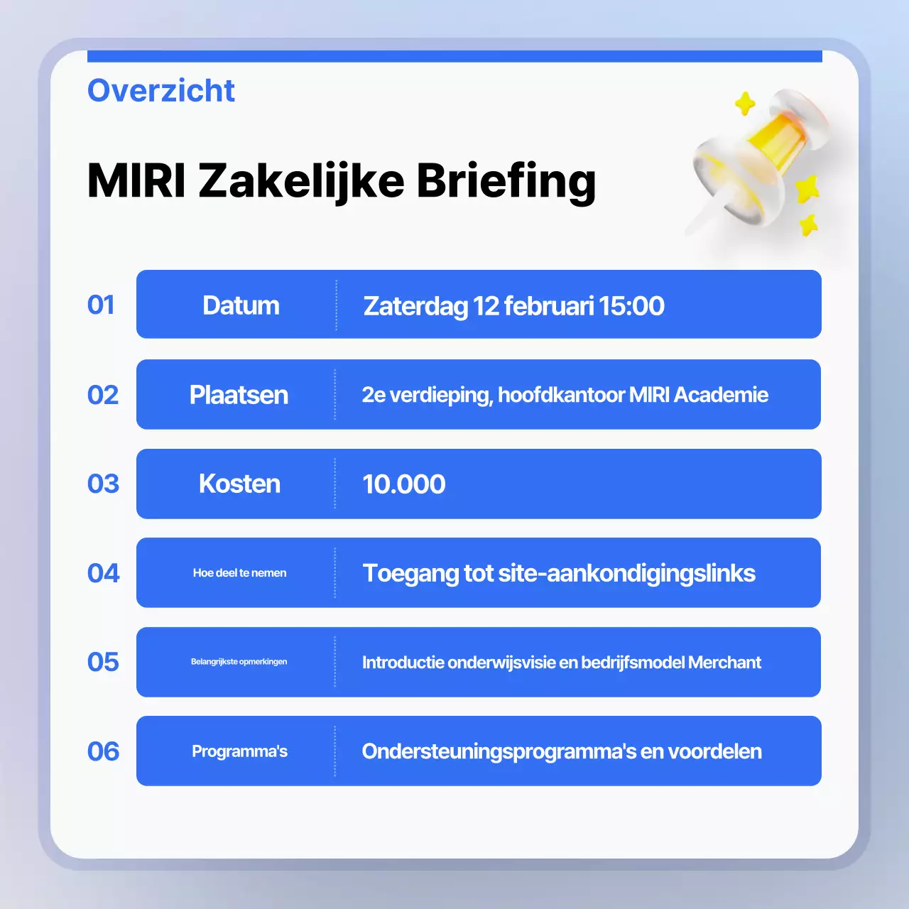 Promoot lichtblauwe moderne bedrijfspresentaties