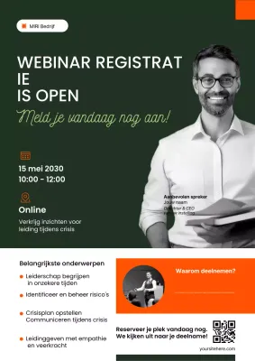 groene moderne zakelijke uitnodiging