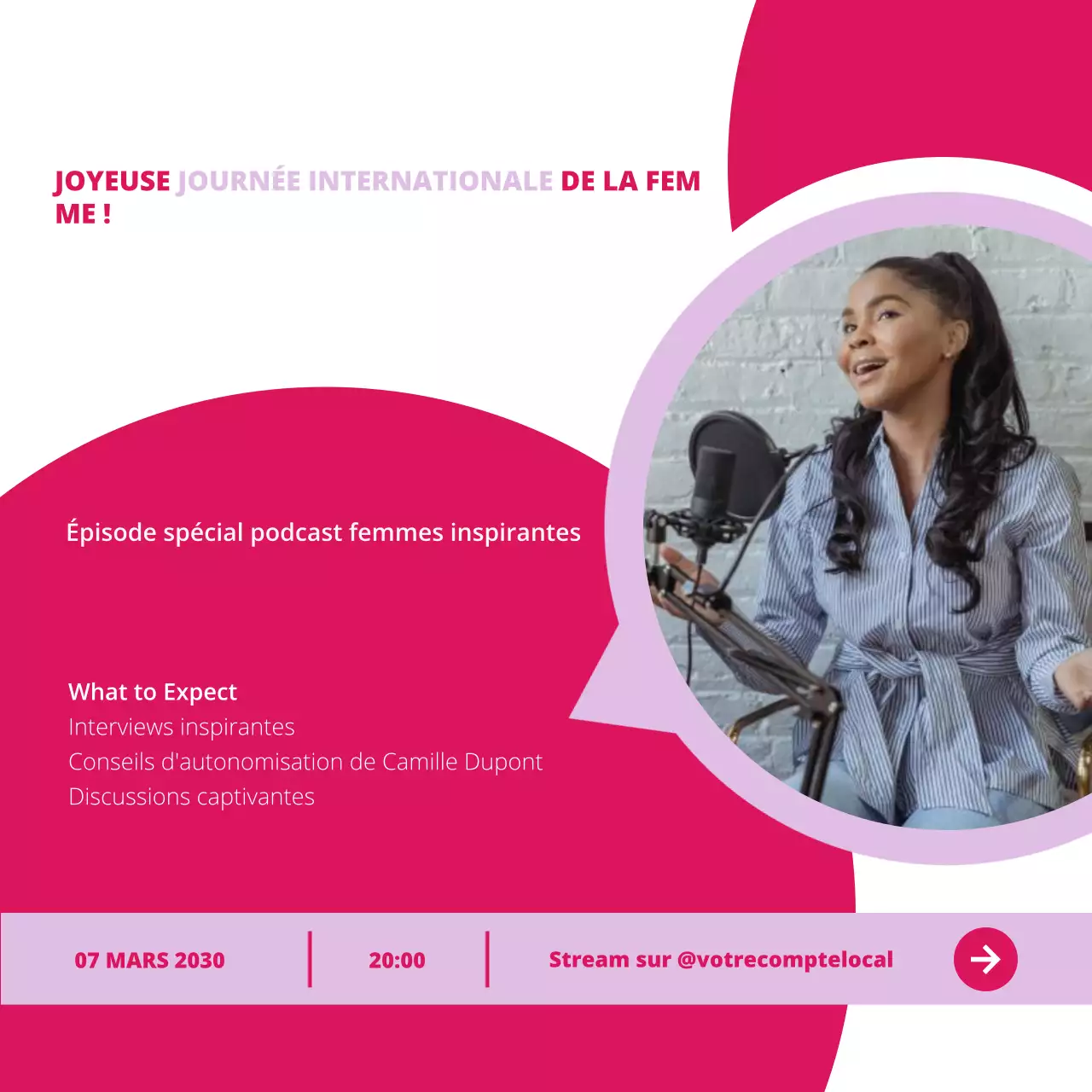 annonce du podcast pink modern