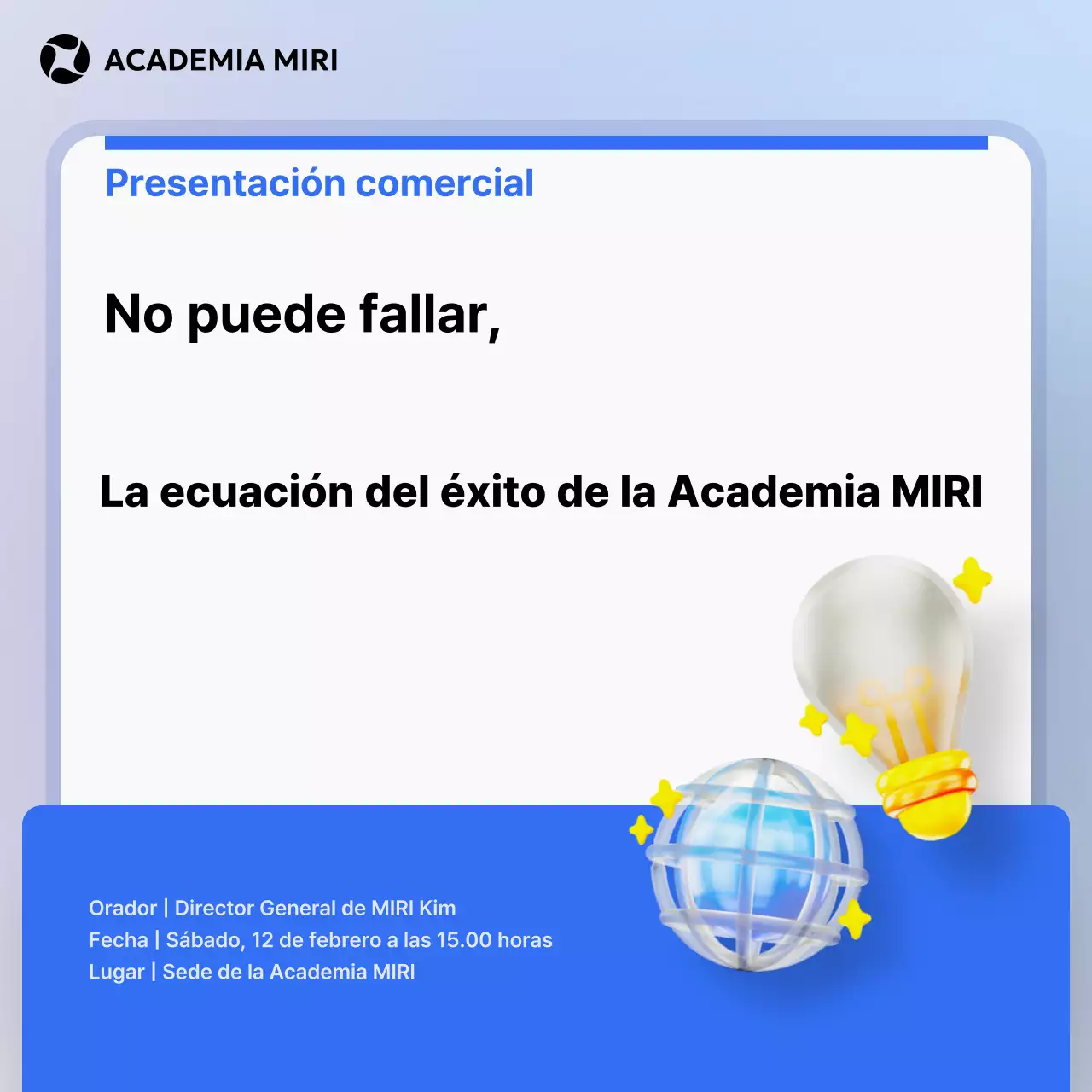 Promover presentaciones empresariales modernas en azul claro