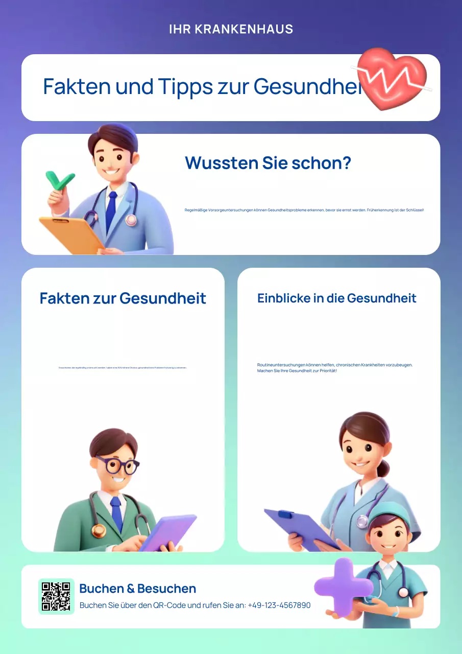 blaues modernes Gesundheitsplakat