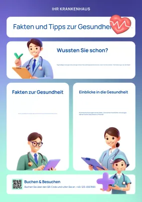 blaues modernes Gesundheitsplakat