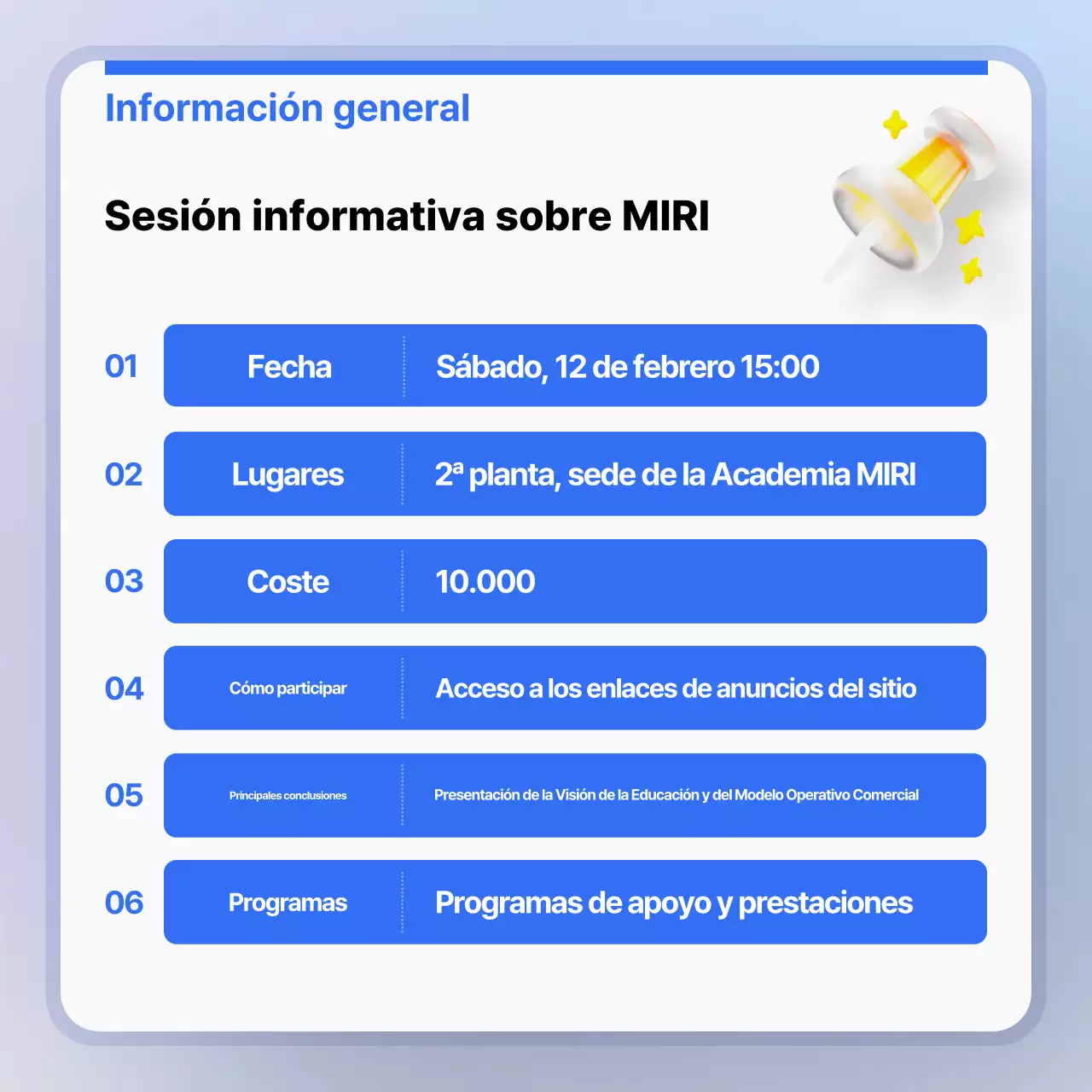 Promover presentaciones empresariales modernas en azul claro