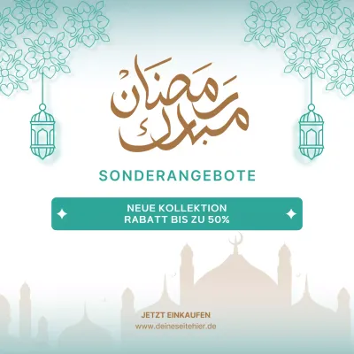 weiß elegant Ramadan-Aktion