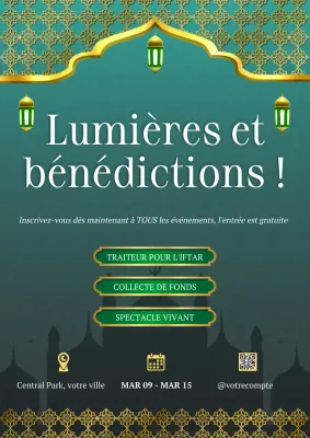Affiche web pour la promotion d'un événement traditionnel du Ramadan