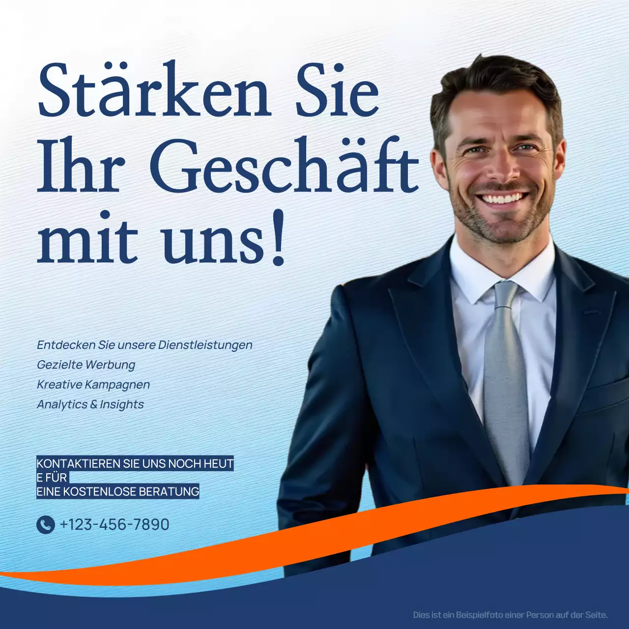 blue modern business promotion