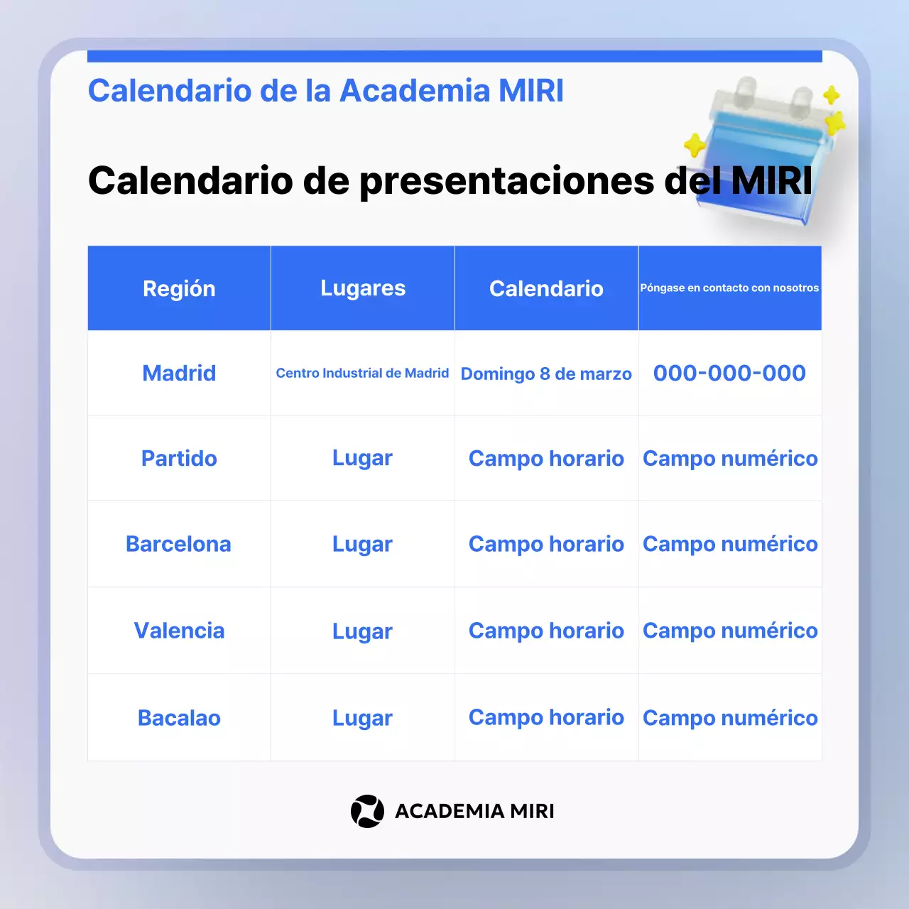 Promover presentaciones empresariales modernas en azul claro