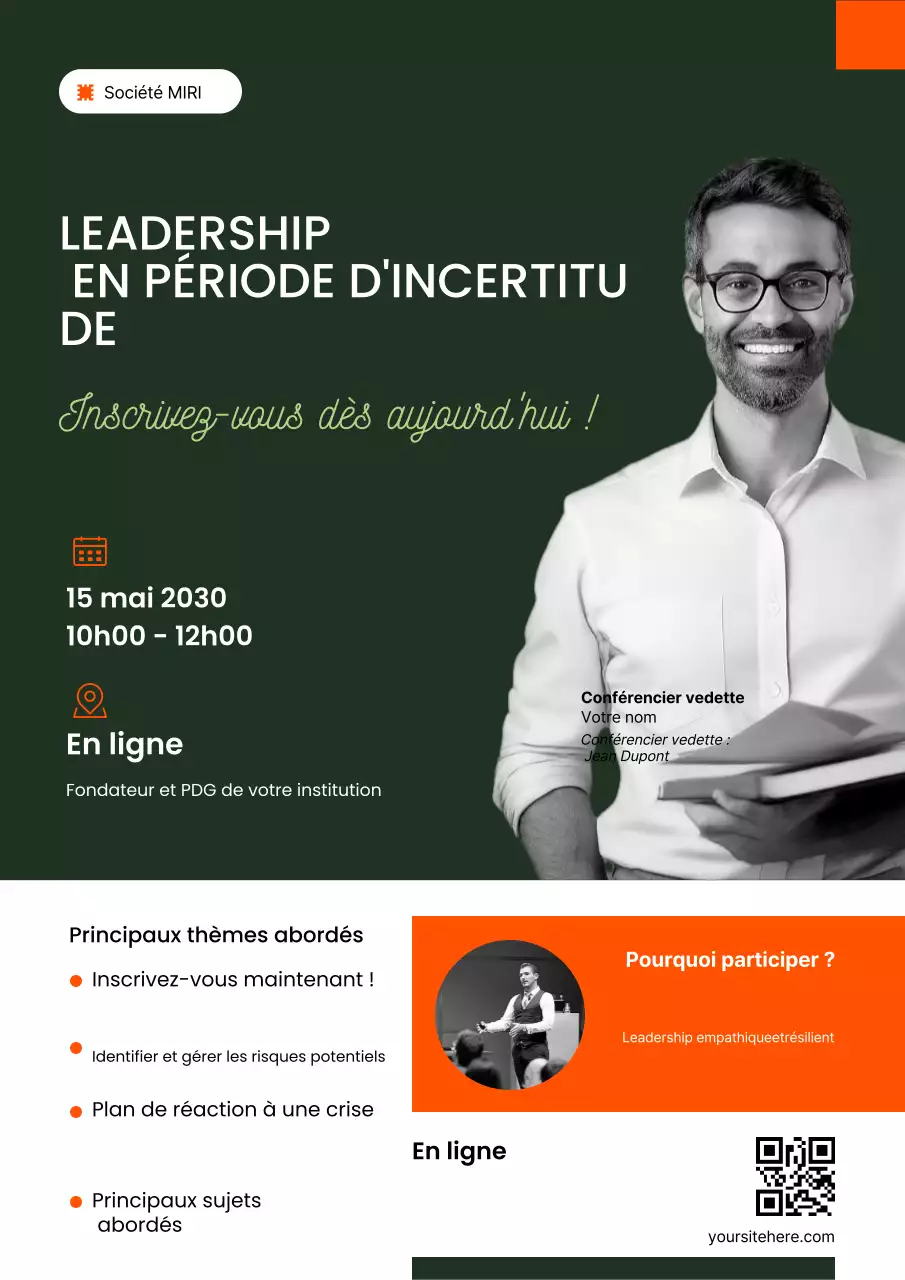 invitation d'affaires moderne et verte