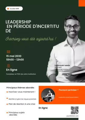 invitation d'affaires moderne et verte