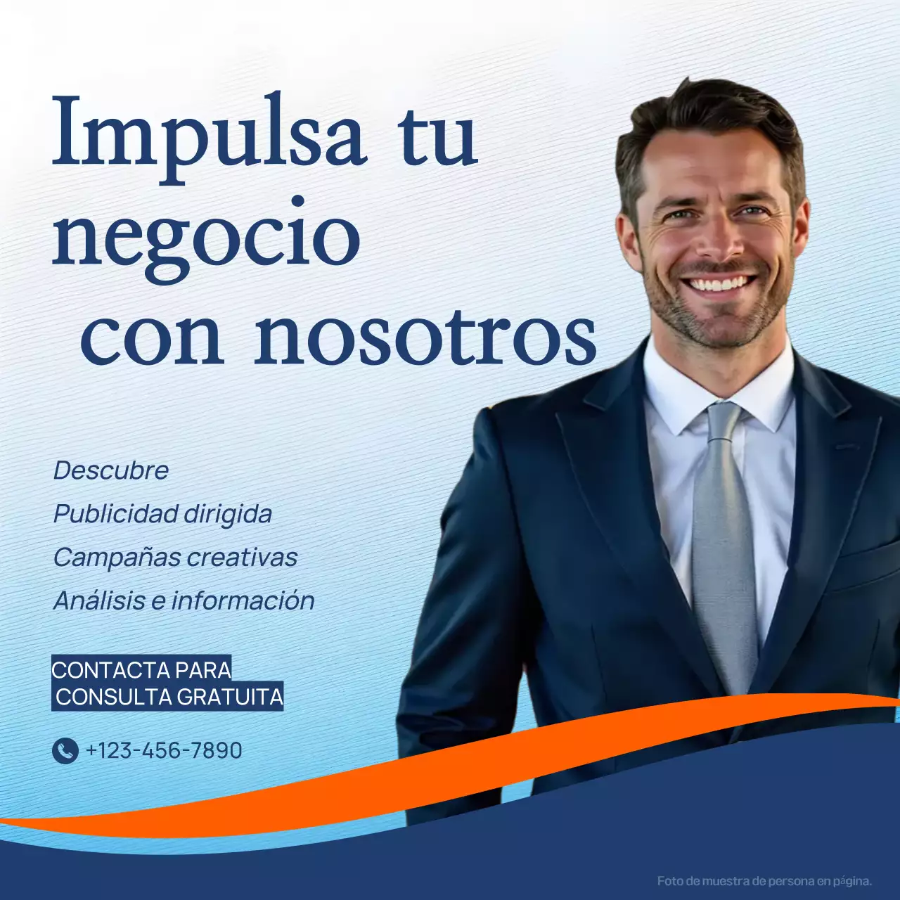 azul moderno promoción empresarial