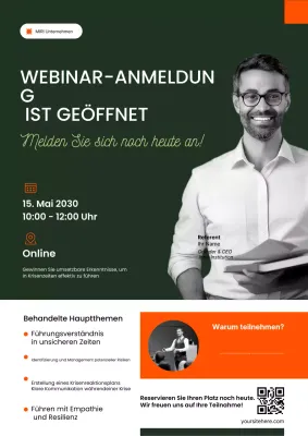 grüne moderne Geschäftseinladung