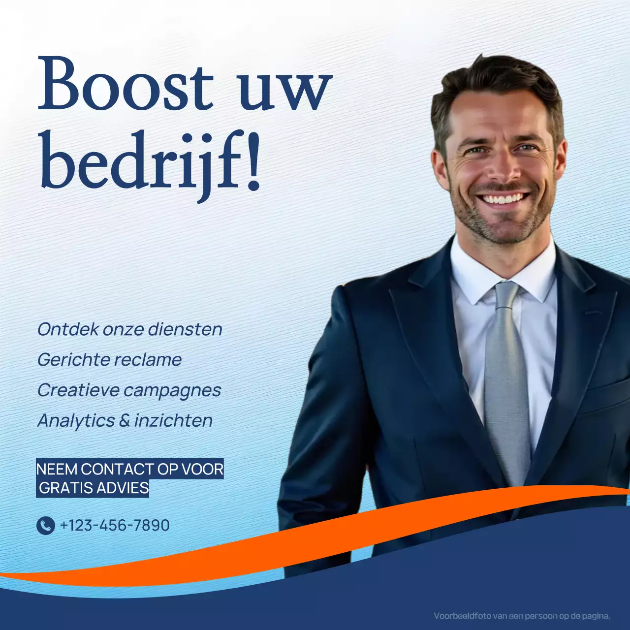 blauwe moderne zakelijke promotie