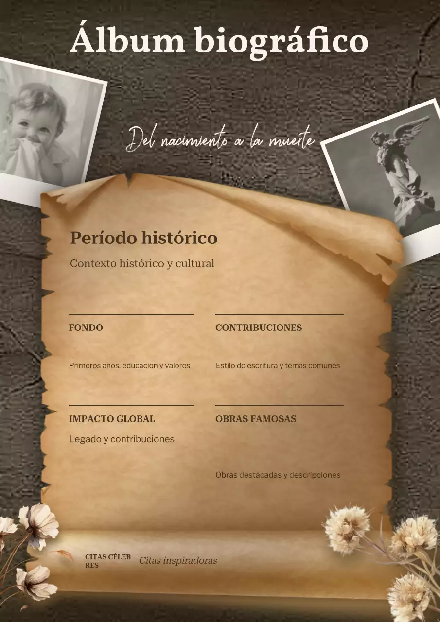 guía biográfica brown vintage