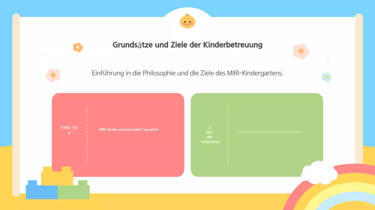 Niedliche Orientierungshilfe für Eltern in Hellblau und Gelb