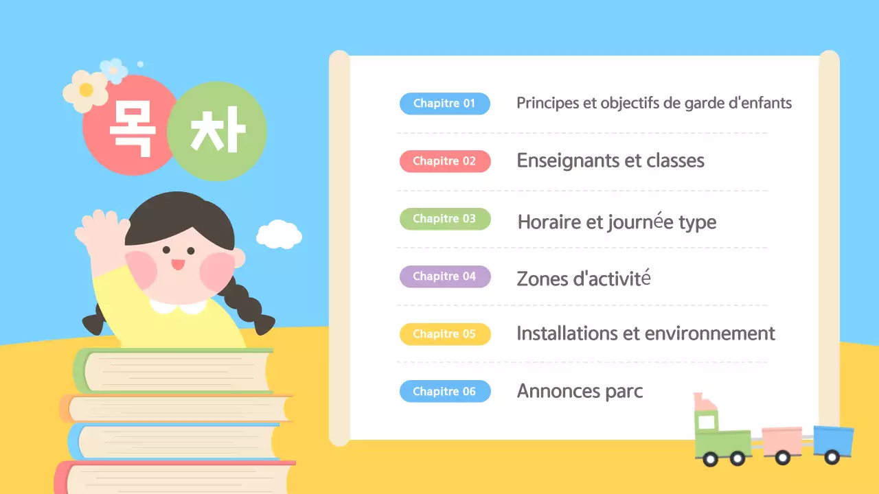 Guide d'orientation des parents en bleu clair et jaune