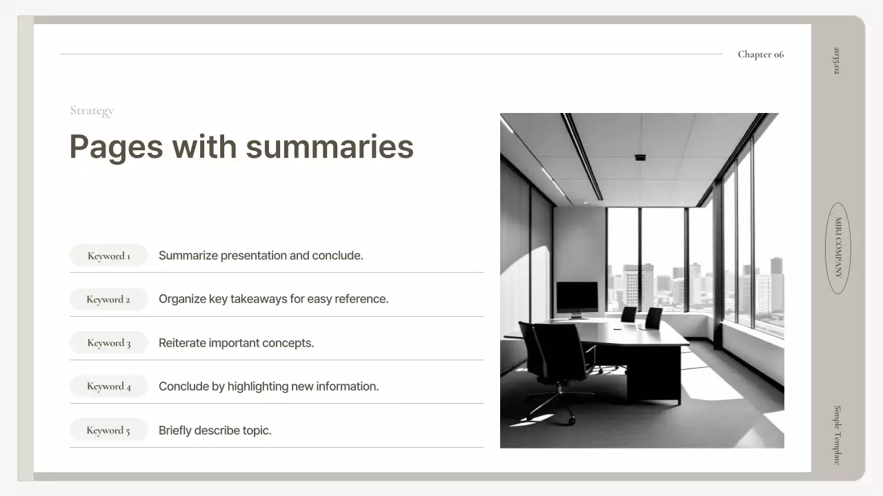 A simple business plan in beige