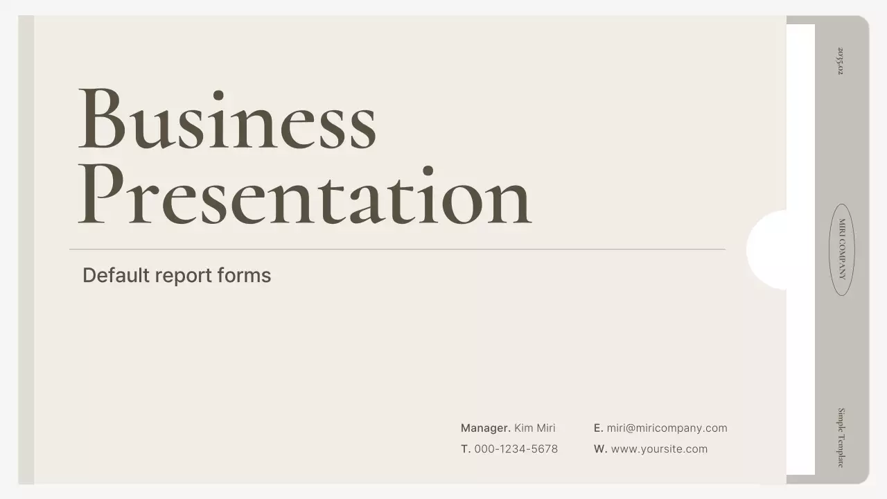 A simple business plan in beige