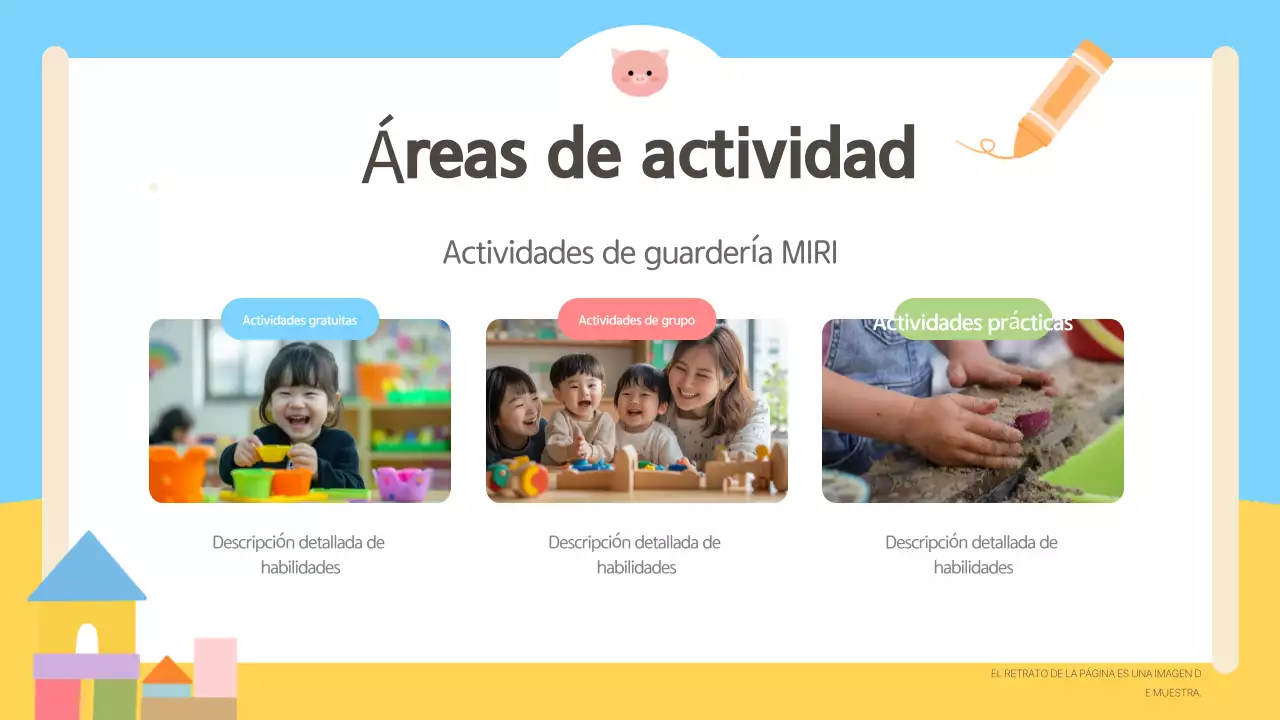 Simpática Guía de orientación para padres en azul claro y amarillo