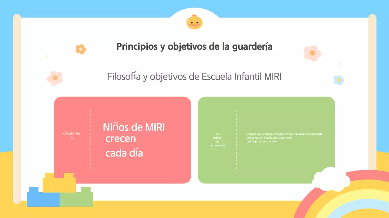Simpática Guía de orientación para padres en azul claro y amarillo