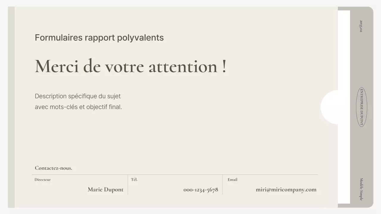 Un plan d'affaires simple en beige