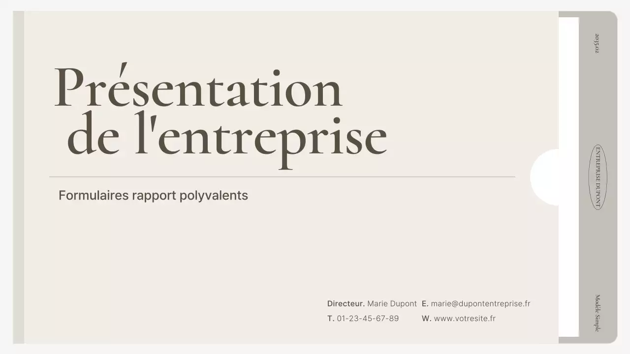 Un plan d'affaires simple en beige