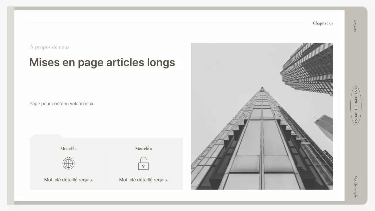 Un plan d'affaires simple en beige