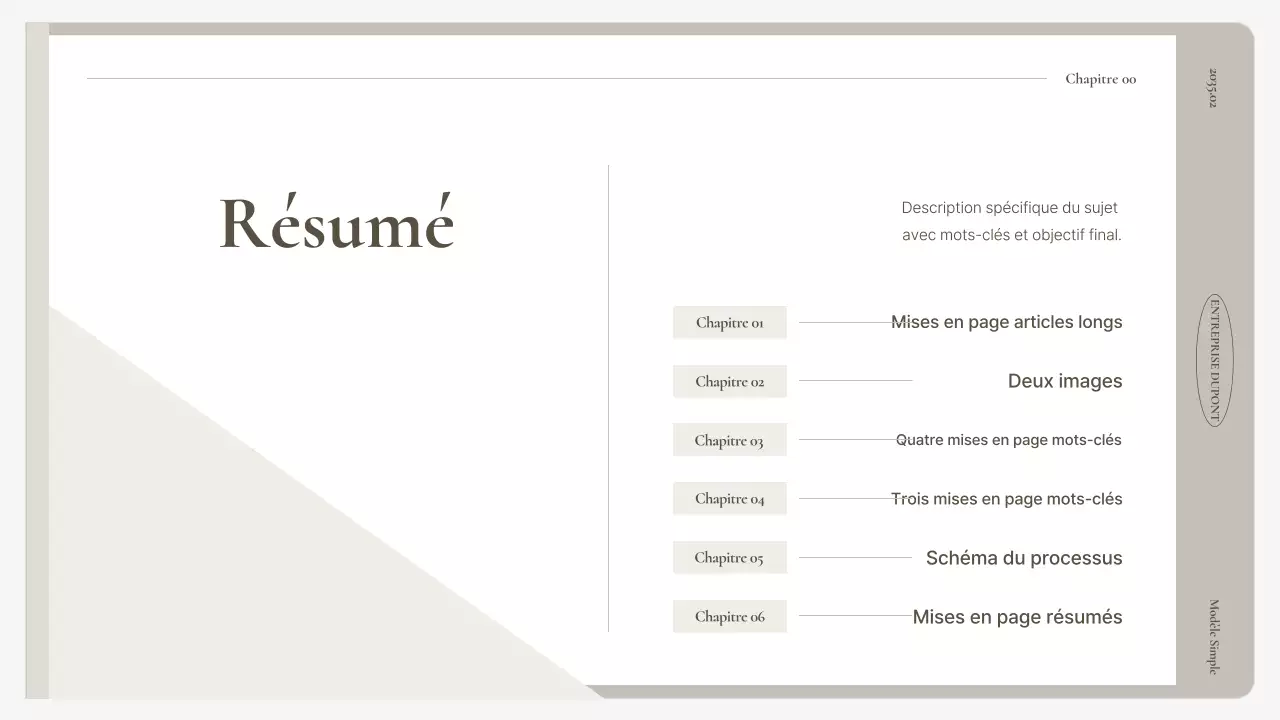 Un plan d'affaires simple en beige