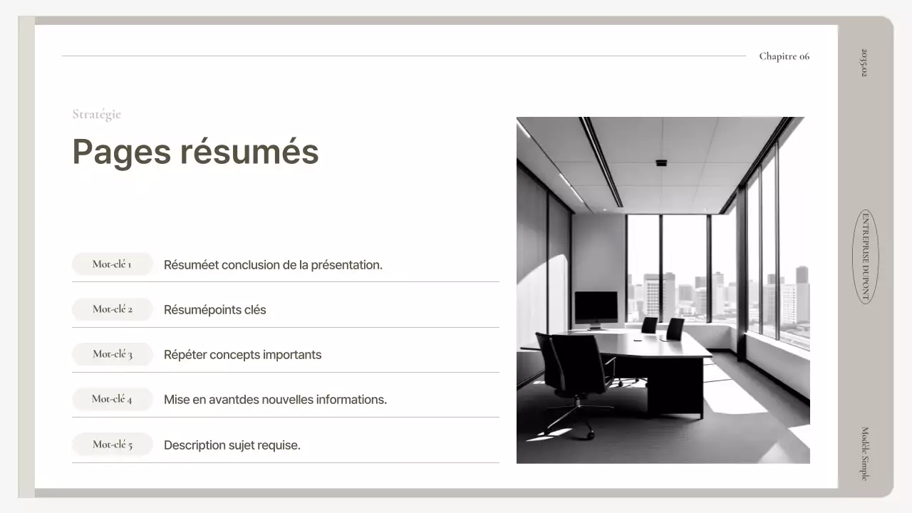 Un plan d'affaires simple en beige