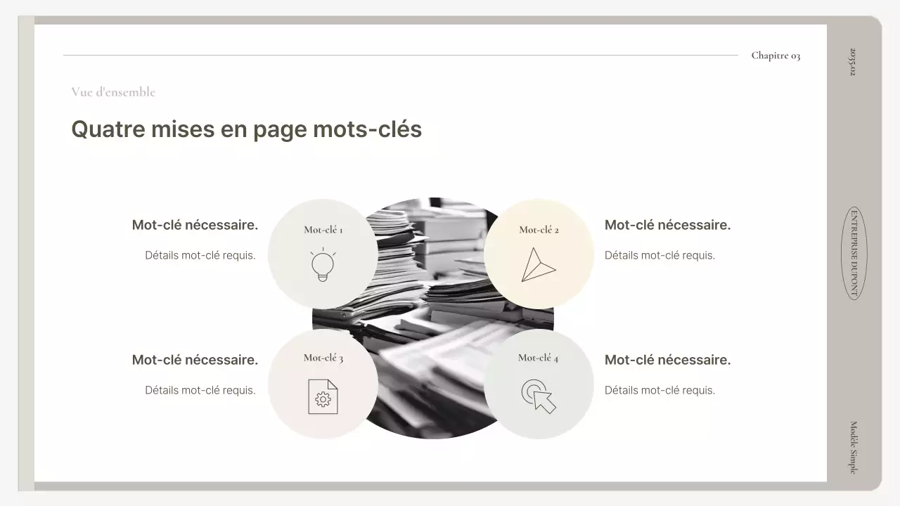 Un plan d'affaires simple en beige