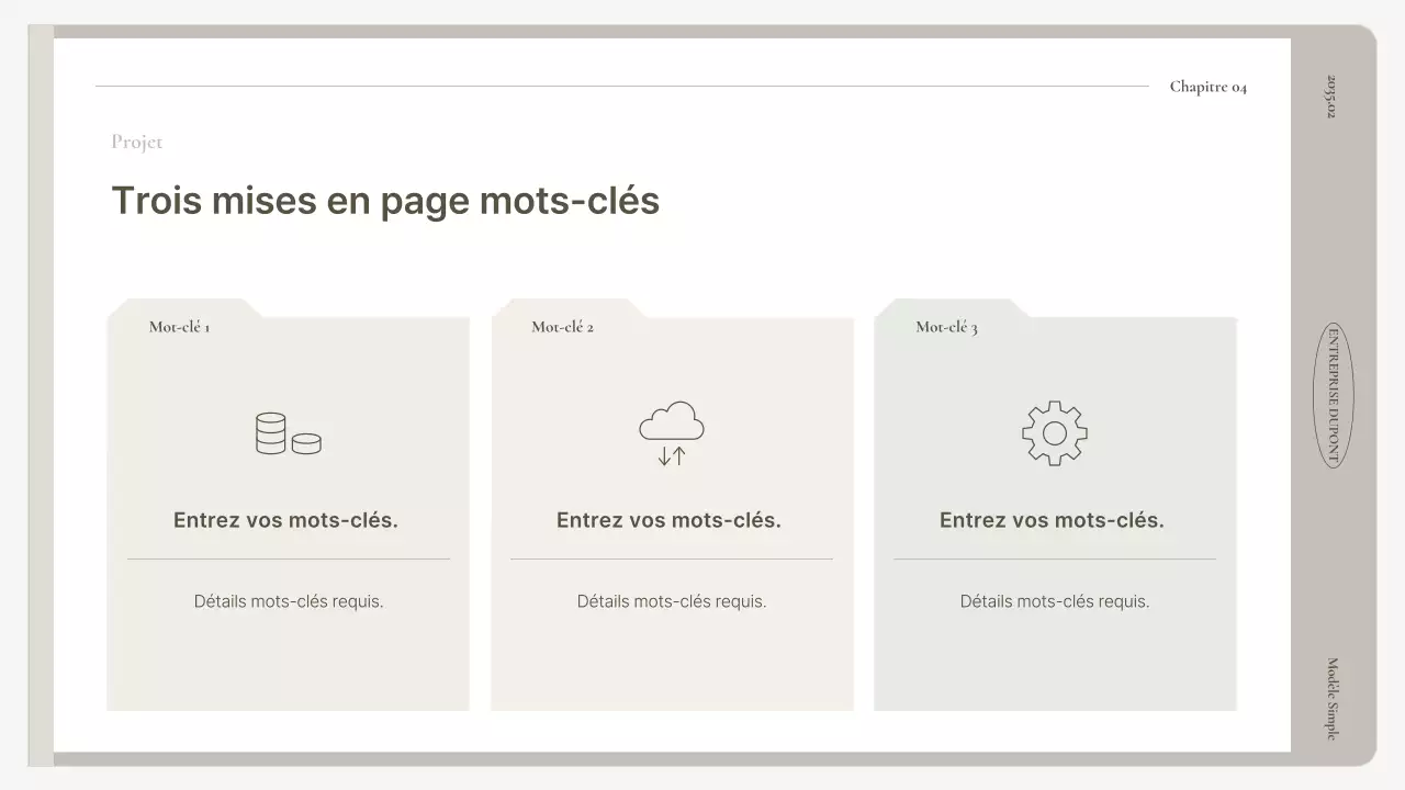 Un plan d'affaires simple en beige