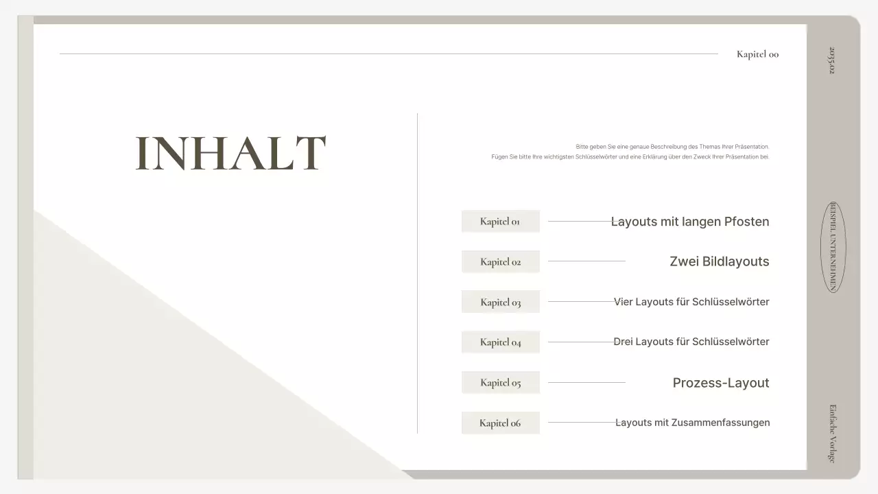 Ein einfacher Geschäftsplan in Beige