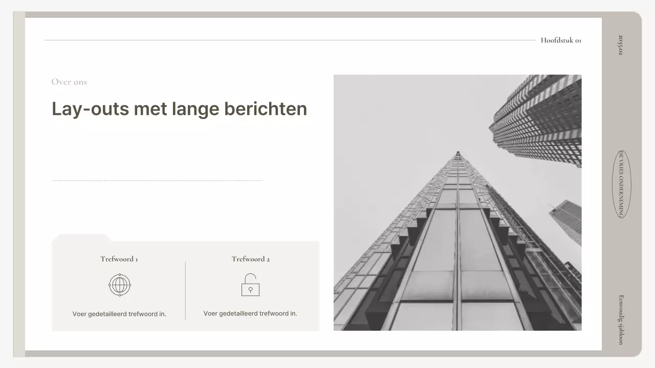 Een eenvoudig bedrijfsplan in beige